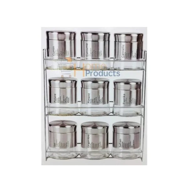 KraftLine 9PCS Boites a Epices + Support